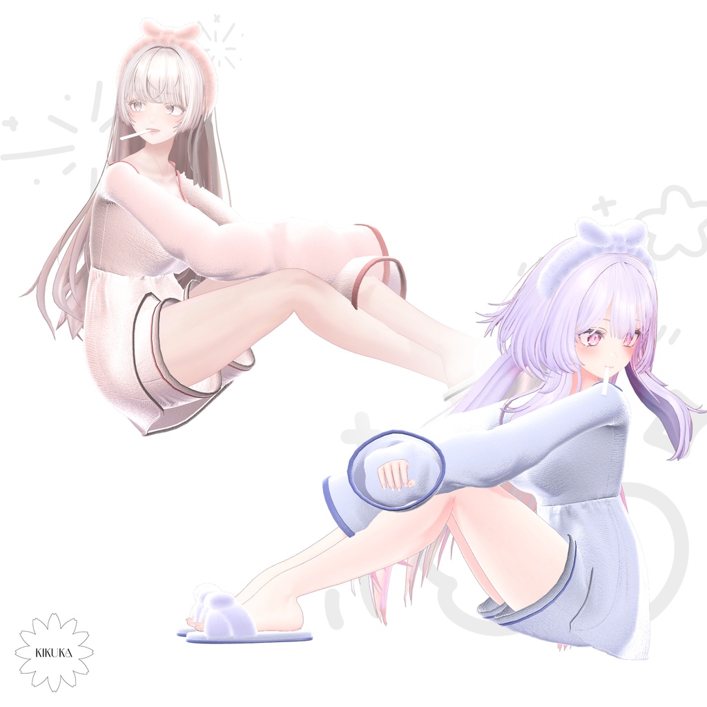 🤍[15アバター対応]Zzz Cozy Set🖤【VRChat向け衣装モデル】🤍 缩略图 8