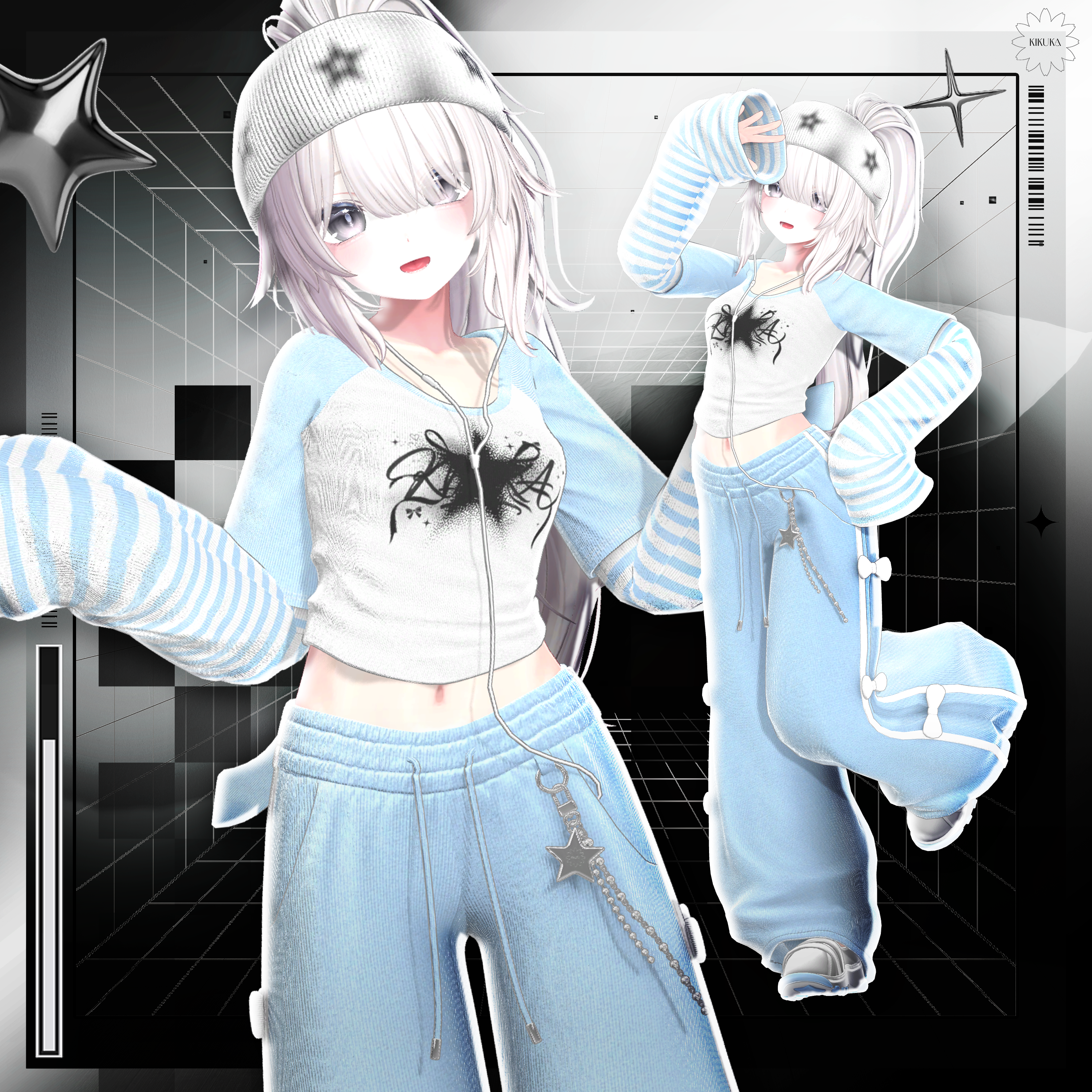 🖤🌟[16アバター対応]★Lazy Star★Set【VRChat向け衣装モデル】🌟🖤 - KIKUKA - BOOTH