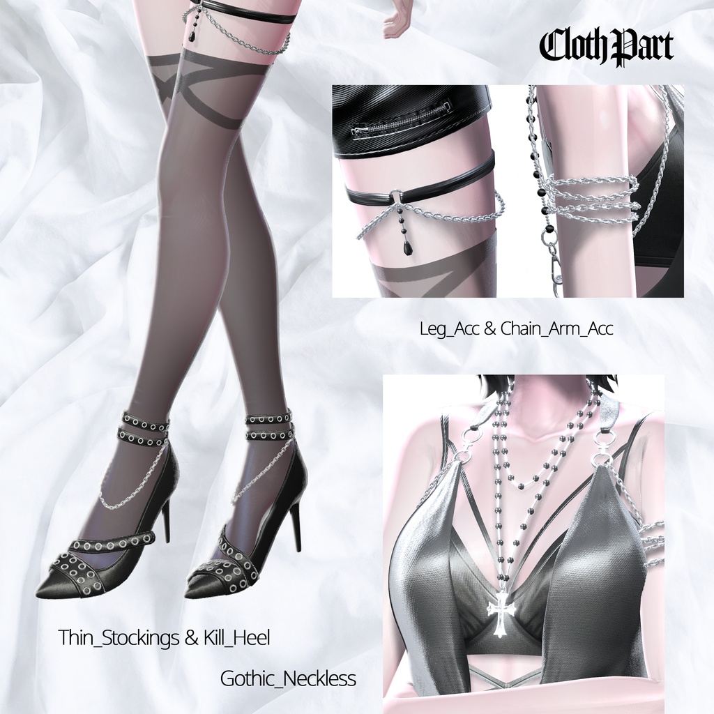 ❖セール中 ~8/5日🖤【10アバター対応】❖†─Alternative─†❖【VRChat向け衣装モデル】❖