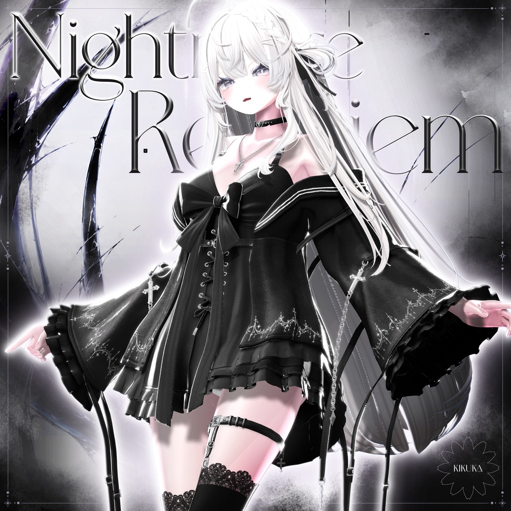 🖤セール中🖤【14アバター対応】✦☾✧Nightmare Requiem✧☾✦【VRChat向け衣装モデル】