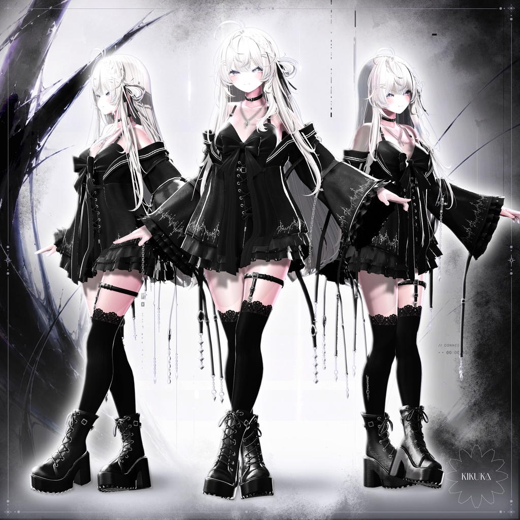 🖤セール中🖤【14アバター対応】✦☾✧Nightmare Requiem✧☾✦【VRChat向け衣装モデル】
