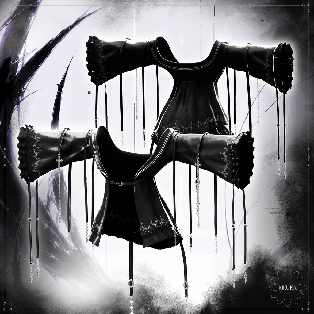 🖤セール中🖤【14アバター対応】✦☾✧Nightmare Requiem✧☾✦【VRChat向け衣装モデル】