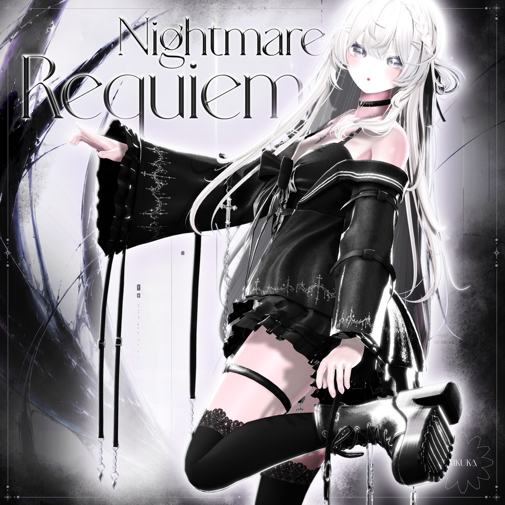🖤セール中🖤【14アバター対応】✦☾✧Nightmare Requiem✧☾✦【VRChat向け衣装モデル】