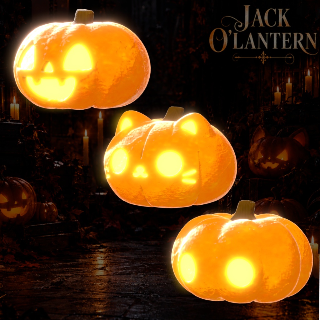 🎃🦇【無料配布】Jack O’Lantern Head 🦇🎃【VRChat向けモデル】