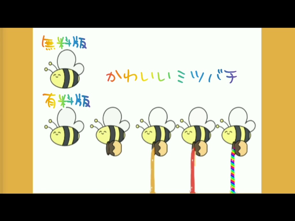 【動くココフォリア素材】かわいいミツバチ
