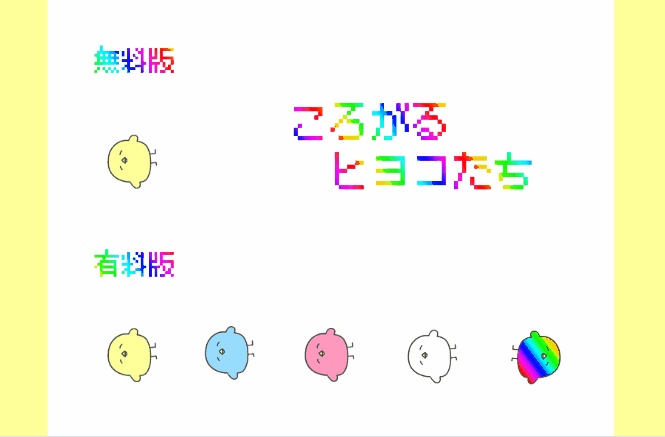 【動くココフォリア素材】ころがるヒヨコたち