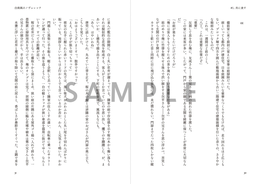 白南風のノヴェレッテ