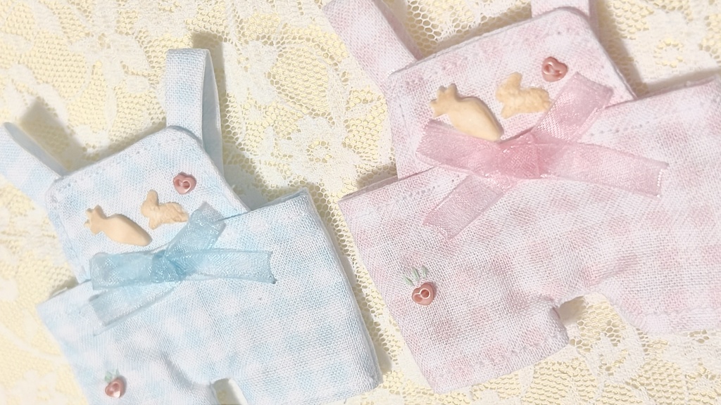 🥕クッキーうさぎとにんじんのサロペット