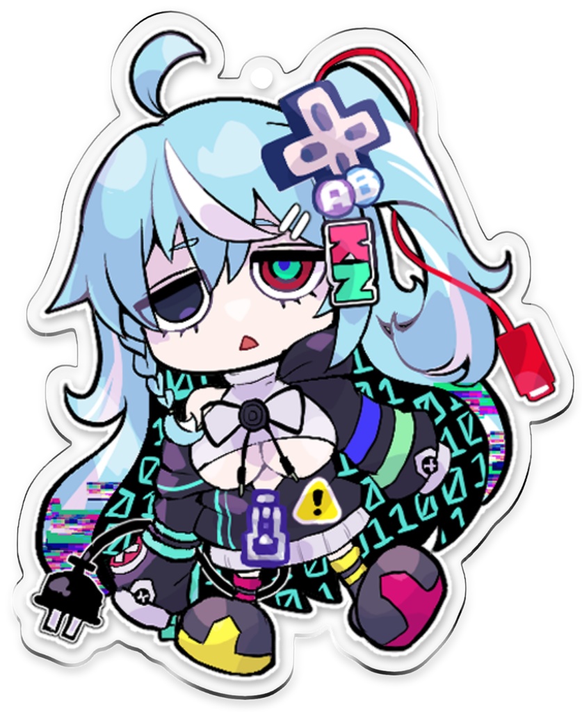 可視江良ノファ SDイラスト アクリルキーホルダー (裏面艶消しVer.)