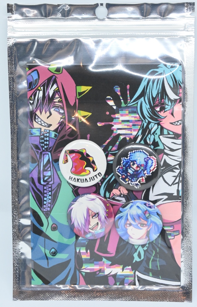 可視江良ノファ 白亜獣斗 缶バッジ4種セット COMITIA142Ver.