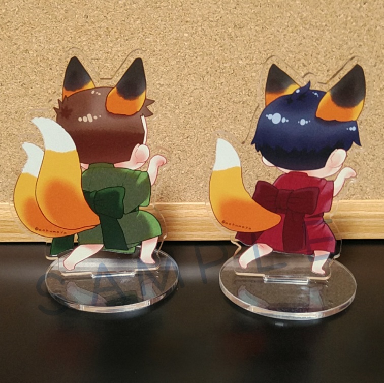 まめきつねどりょみず アクスタセット