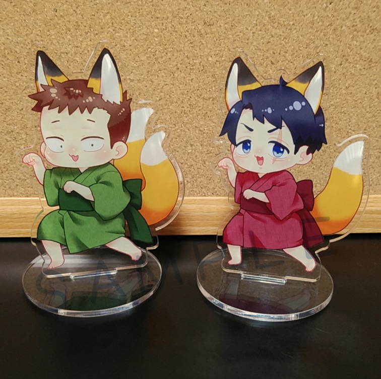 まめきつねどりょみず アクスタセット