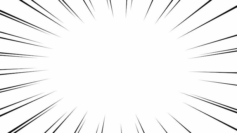 線が少なめのマンガのような集中線/強調(白・黒)【背景透過mov動画素材】
