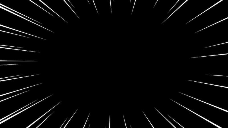 線が少なめのマンガのような集中線/強調(白・黒)【背景透過mov動画素材】