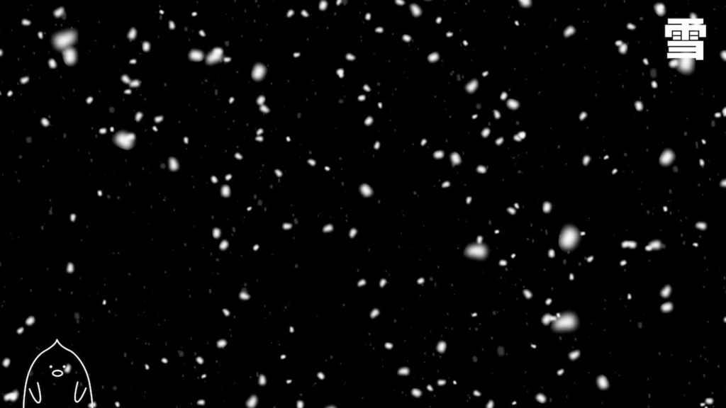 【背景透過mov】舞い落ちるふわふわな雪