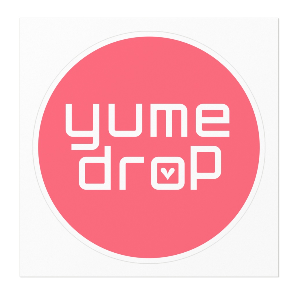 【yumedrop】ロゴステッカー(ホワイト)