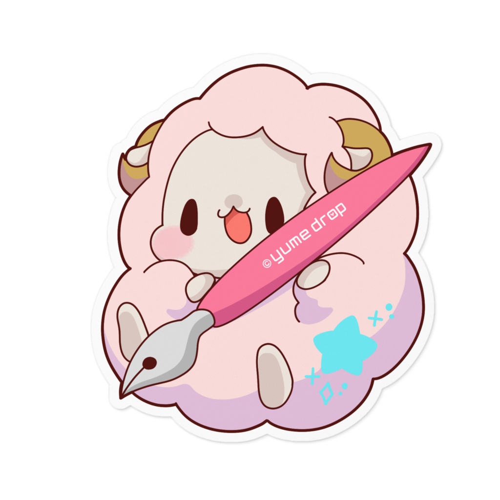【yumedrop】夢見るひつじちゃん（ステッカー）