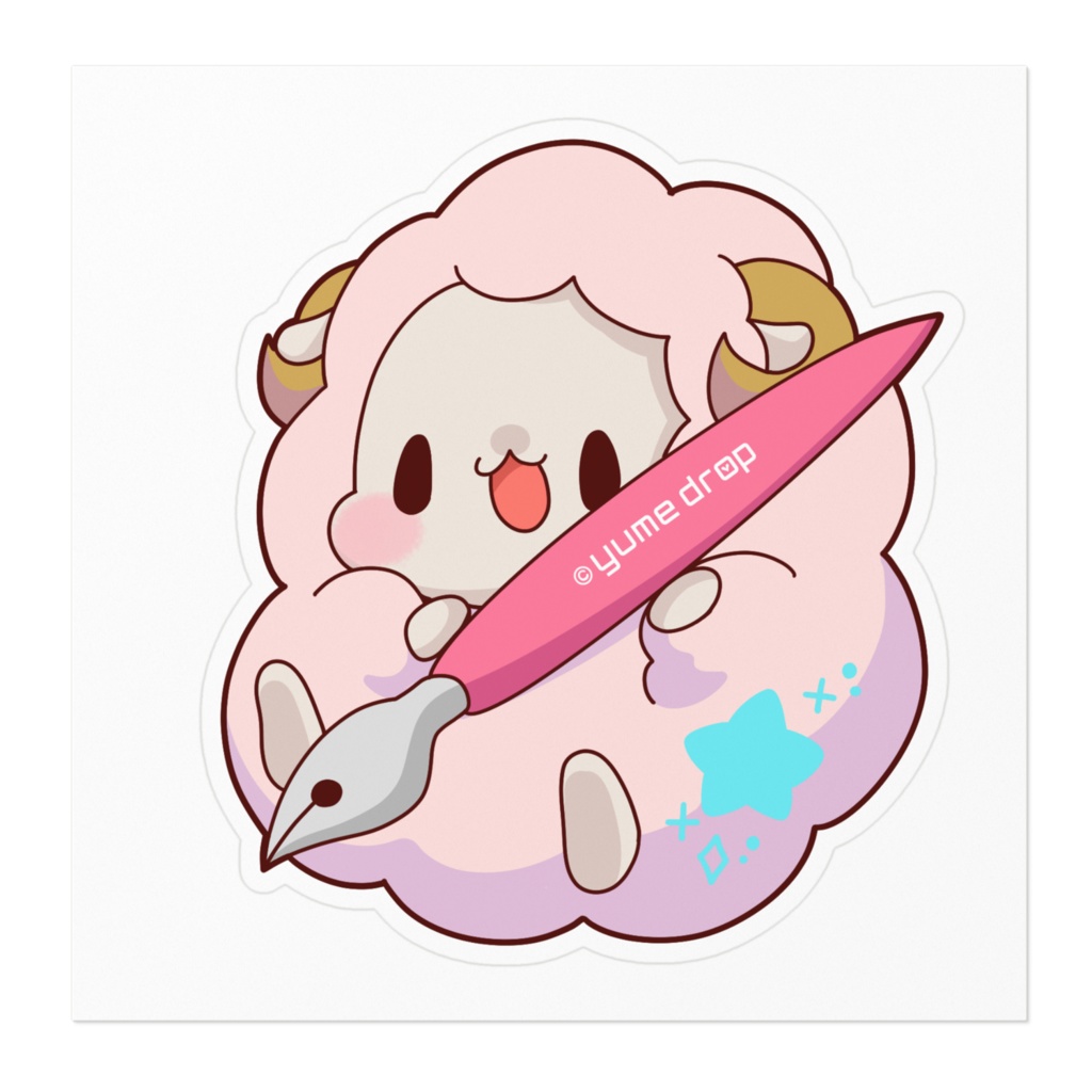 【yumedrop】夢見るひつじちゃん(ステッカー)