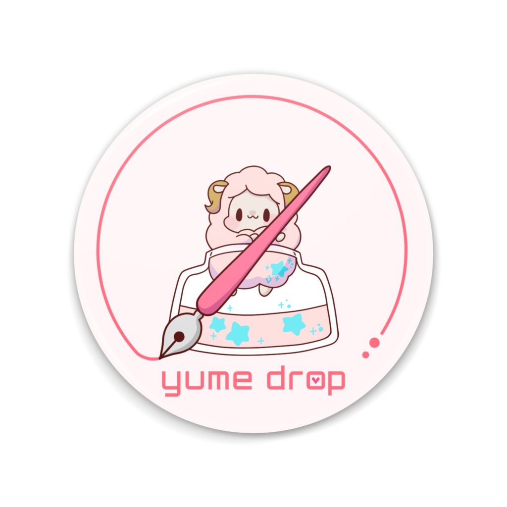 【yumedrop】夢見るひつじちゃん（缶ミラー）Ver.A