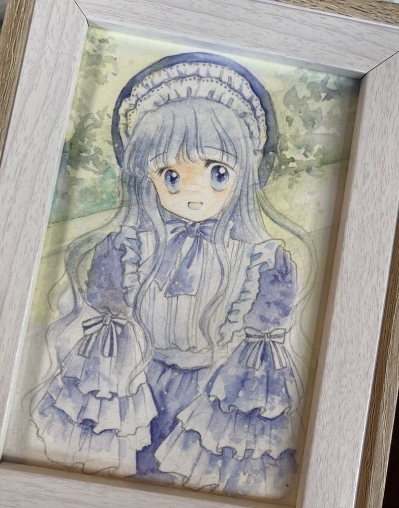 額装原画「こんにちは」
