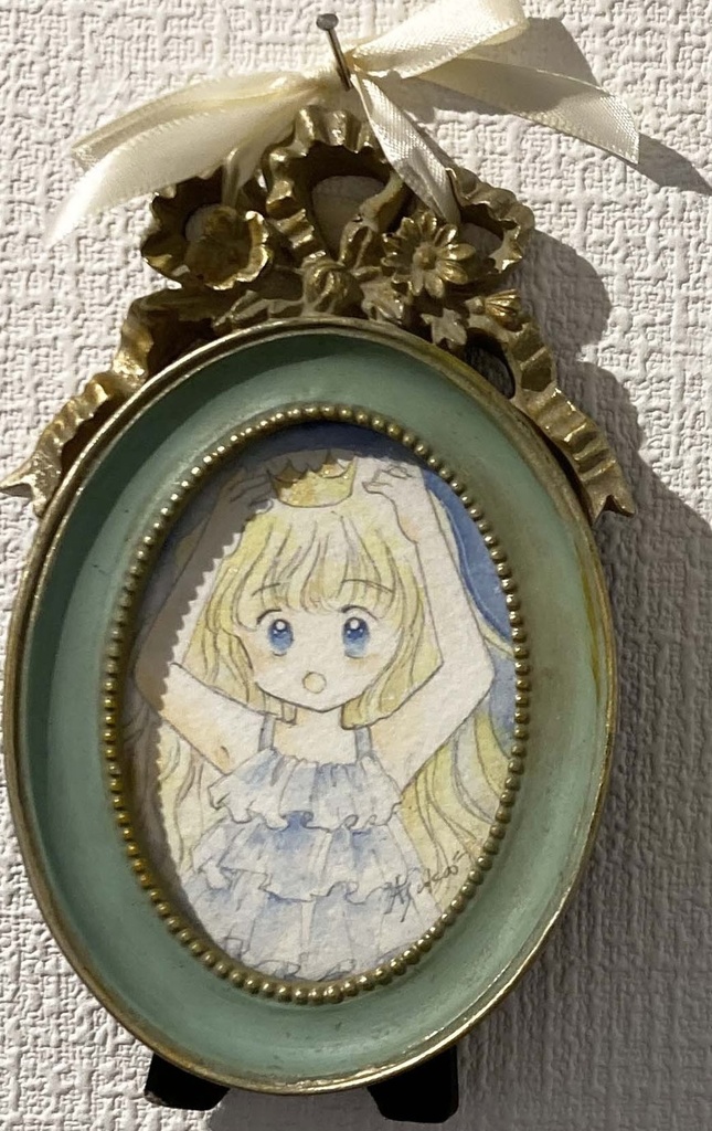 額装ミニ原画✨人魚姫ごっこ