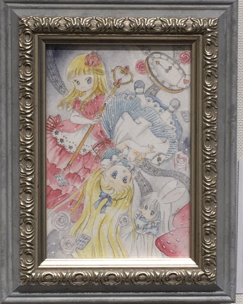 額装原画＊うさぎ穴2