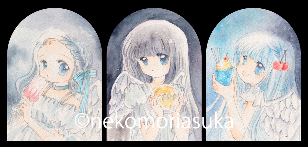 真夜中のアイス🍨額装原画