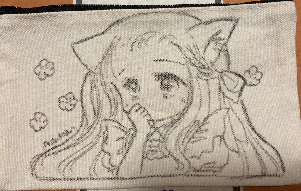 手描きポーチ
