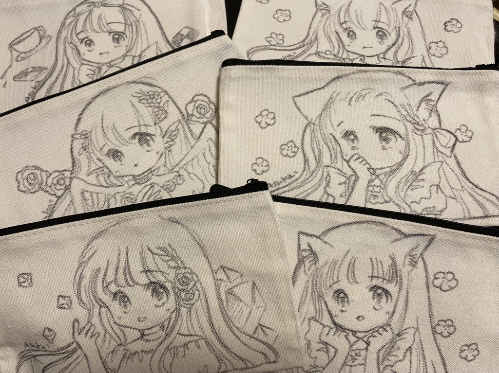 手描きポーチ