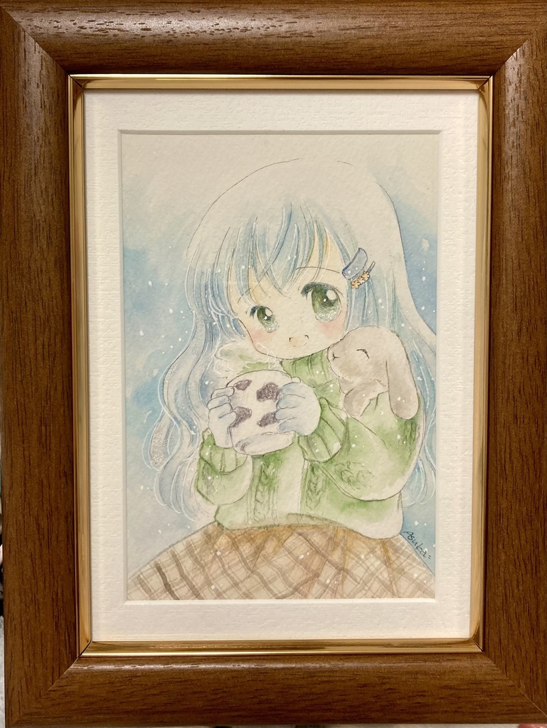 ふゆのさんぽ❄️額装原画