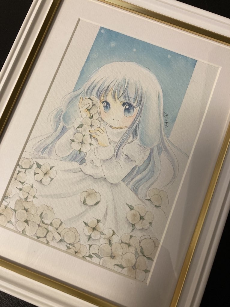 額装原画*ふわふわ あたたか