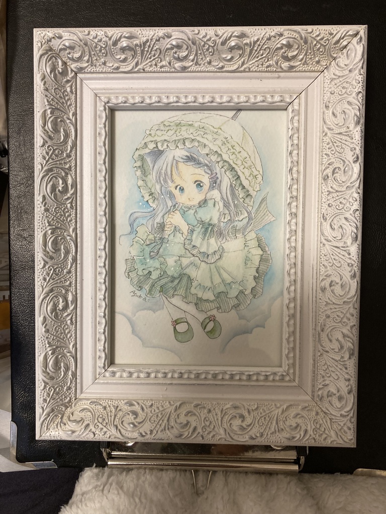 額装原画＊ふわふわ　ふわり