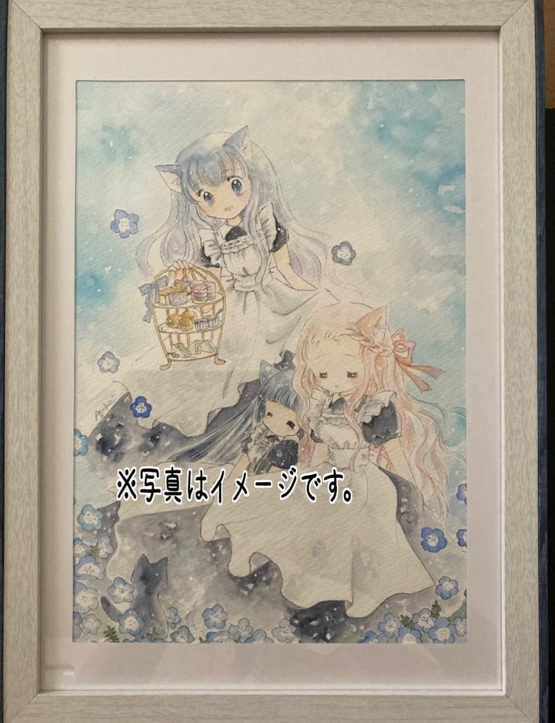 額装原画＊オノマトペ　ぽかぽか