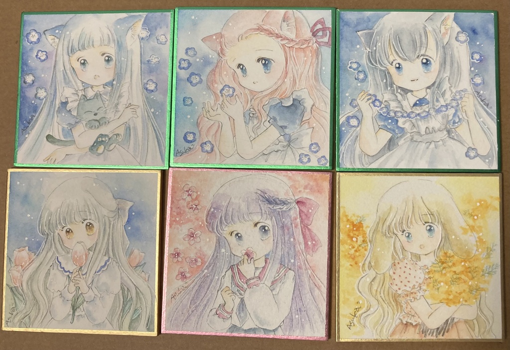 豆色紙＊春花咲いて