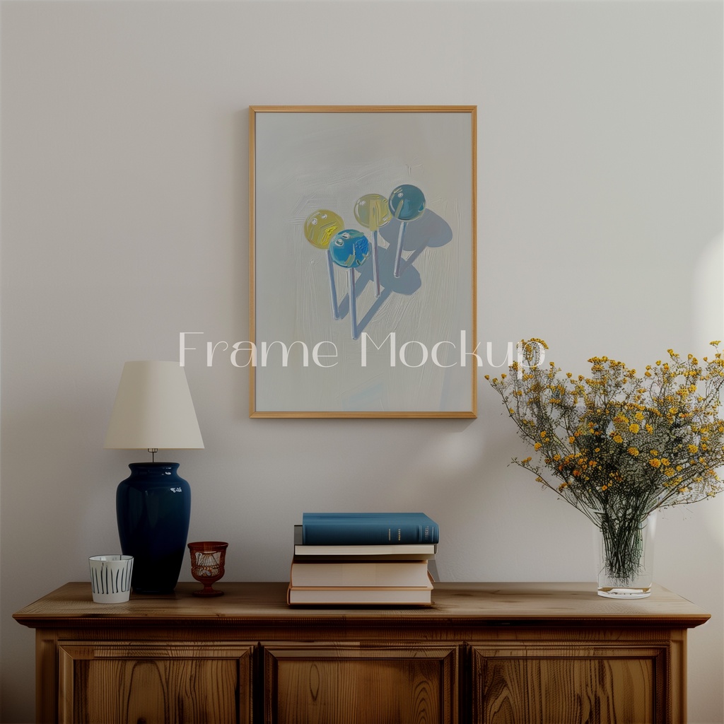 高品質フレームモックアック アート作品展示用 PSDスマートオブジェクト