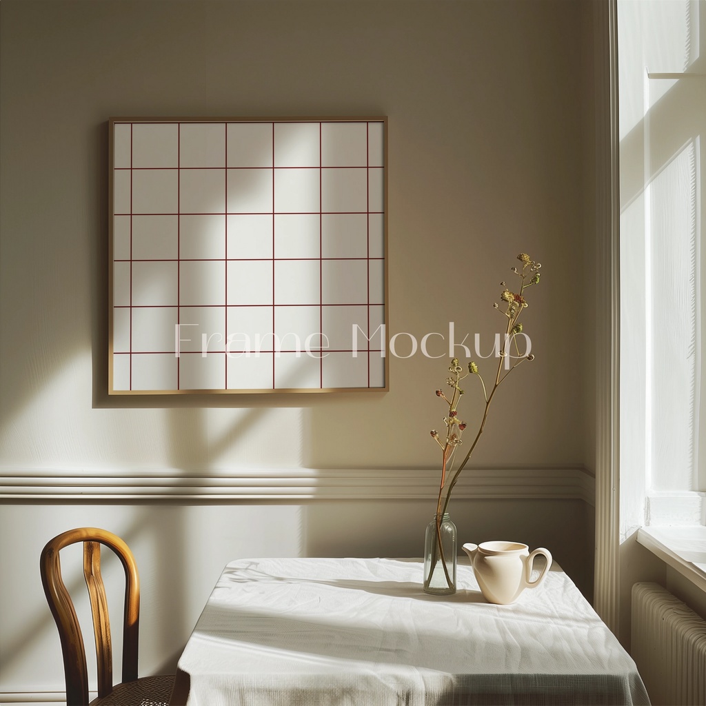 高品質フレームモックアック アート作品展示用 PSDスマートオブジェクト