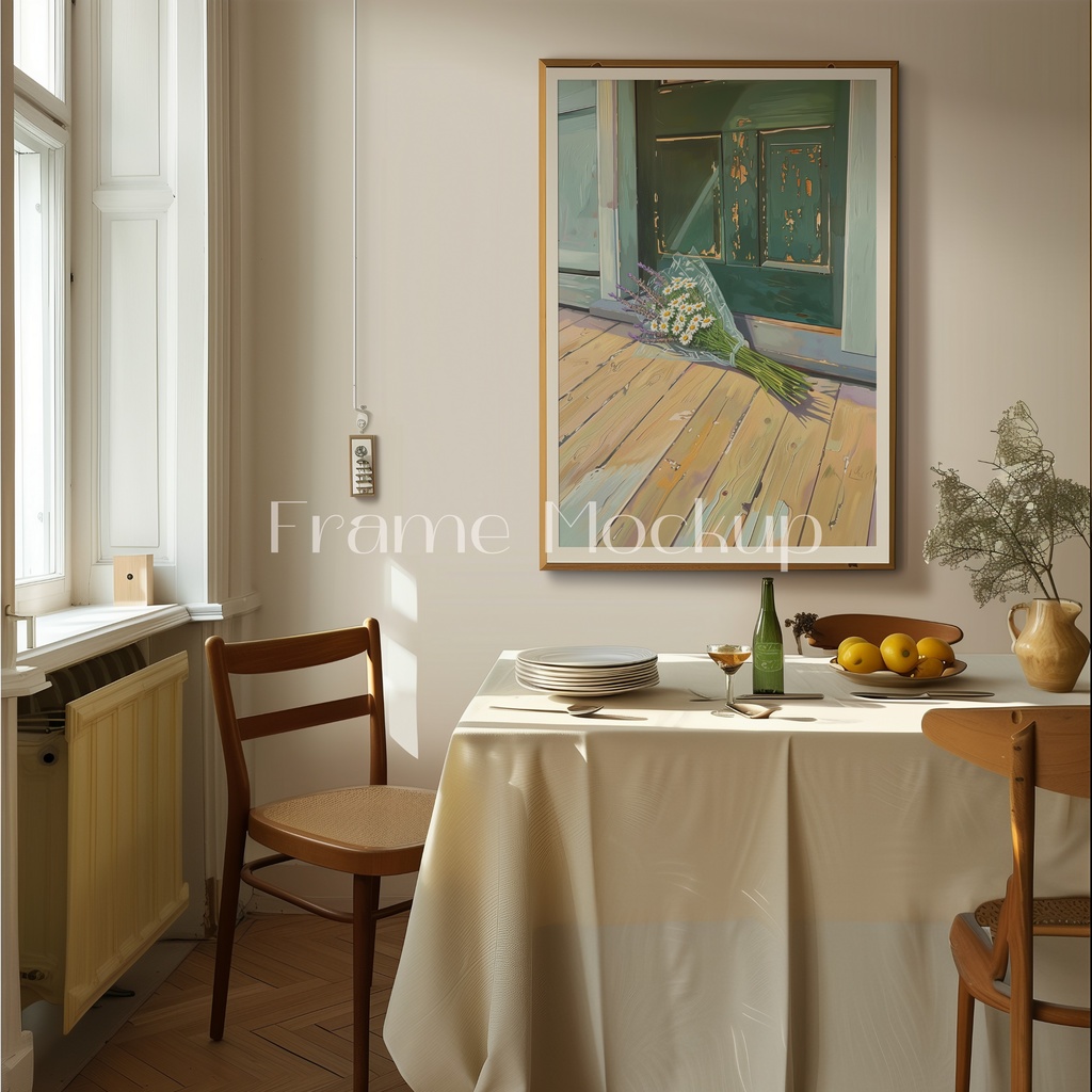 高品質フレームモックアック アート作品展示用 PSDスマートオブジェクト