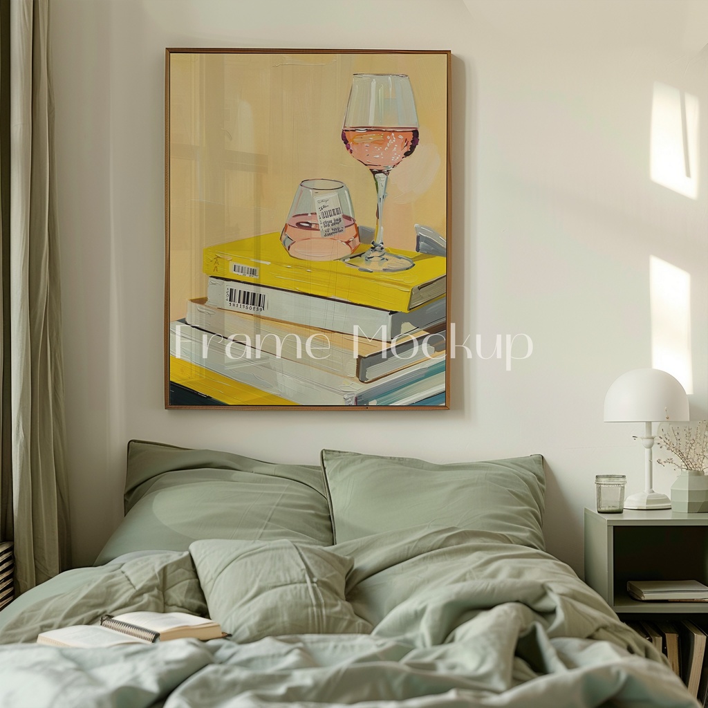 高品質フレームモックアック アート作品展示用 PSDスマートオブジェクト