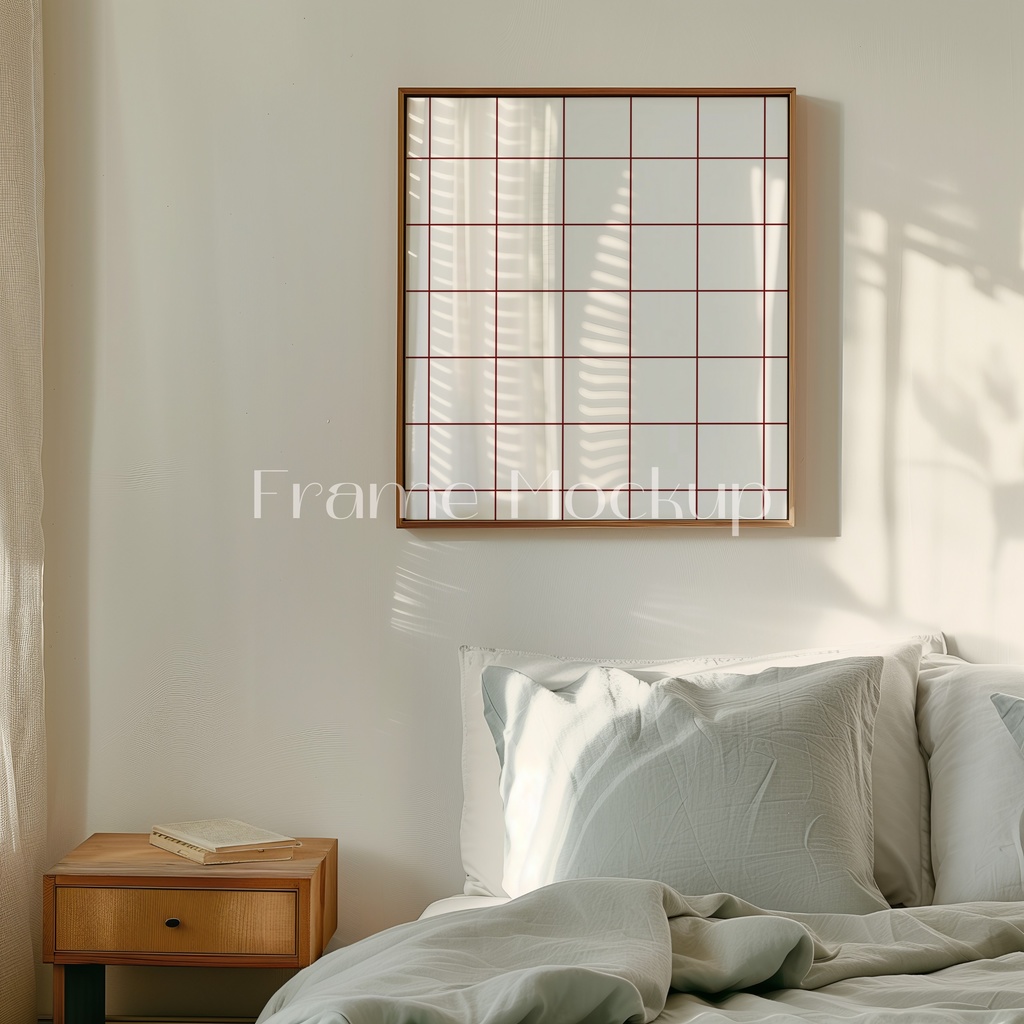 高品質フレームモックアック アート作品展示用 PSDスマートオブジェクト