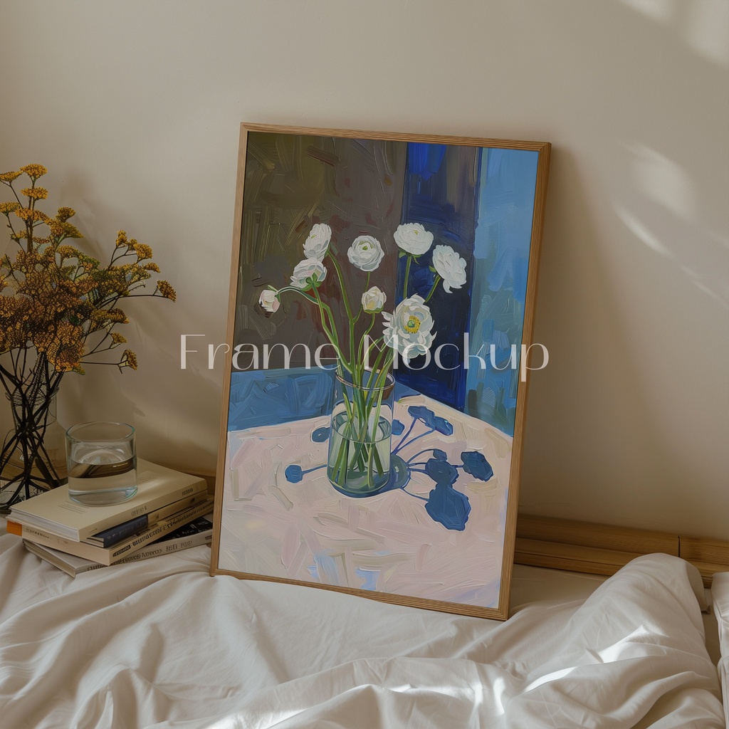 高品質フレームモックアック アート作品展示用 PSDスマートオブジェクト