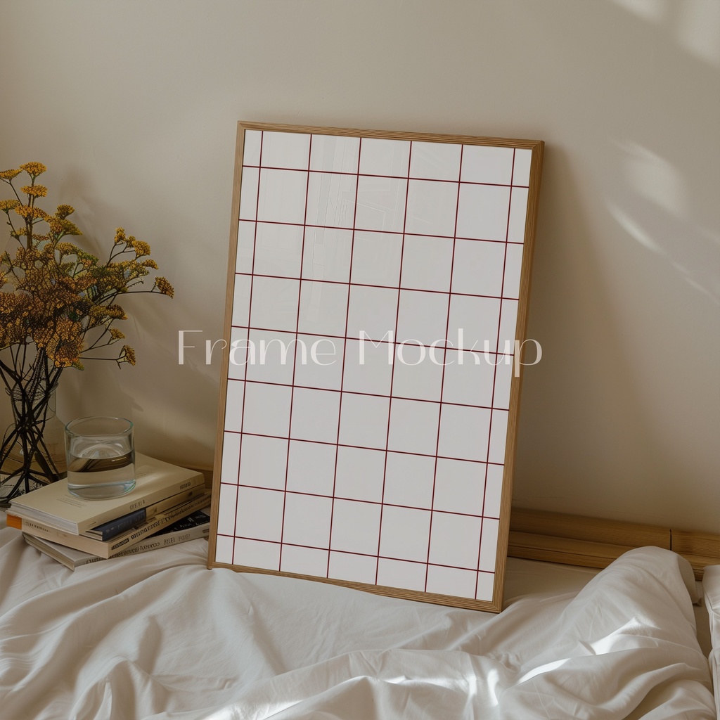 高品質フレームモックアック アート作品展示用 PSDスマートオブジェクト