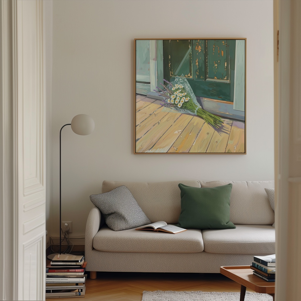 高品質フレームモックアック アート作品展示用 PSDスマートオブジェクト