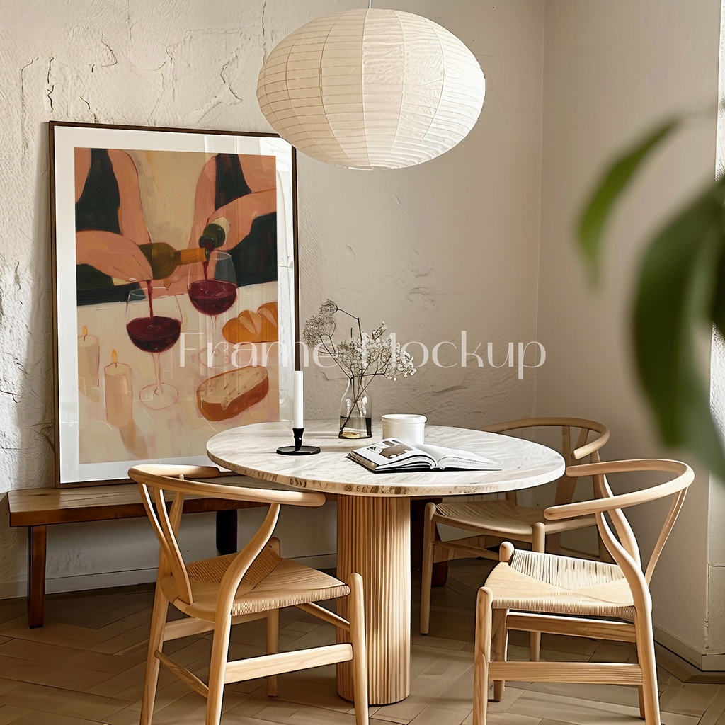 高品質フレームモックアック アート作品展示用 PSDスマートオブジェクト