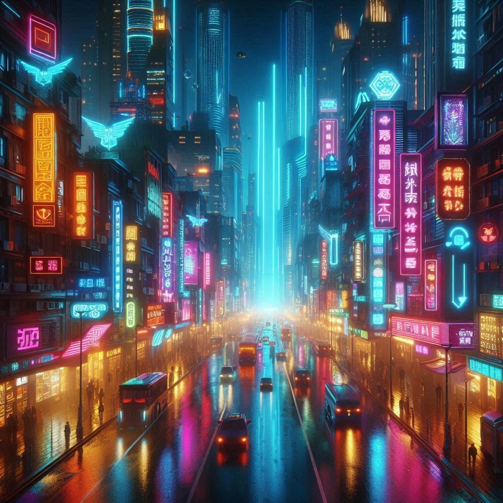 【無料】夜景ネオン壁紙10枚セット｜サイバーパンク｜スマホ用4K高画質