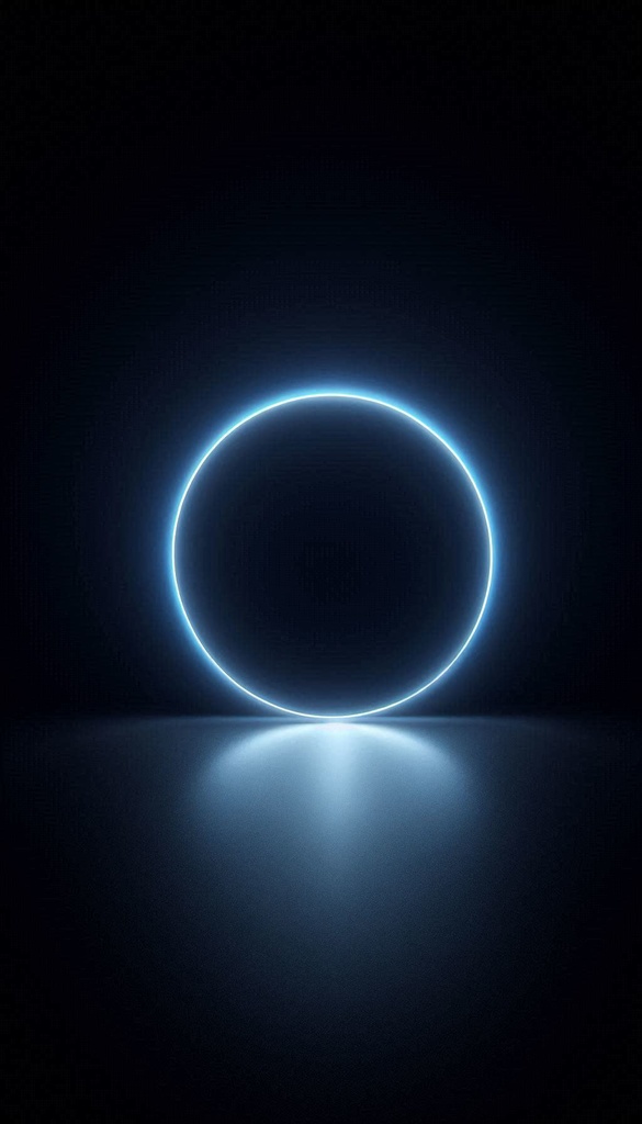 【無料】ミニマル壁紙|4K・ロック画面最適・ネオンリングデザイン(iPhone / Android対応・全10種)