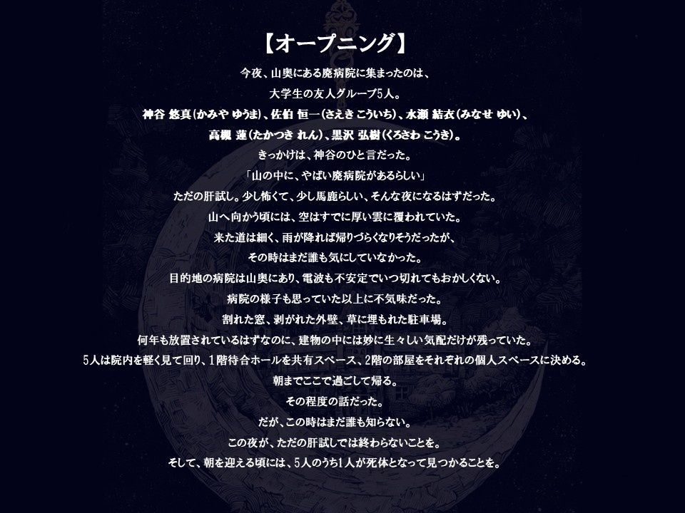 マーダーミステリー【For you】(GMレス可/4人プレイ)