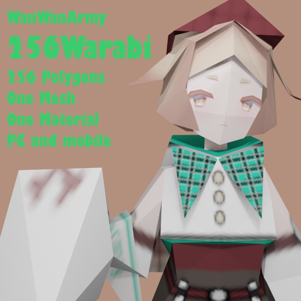 【VRChat】「256 Warabi」256 Warabi 【3Dアバター】[3D Avatar] 