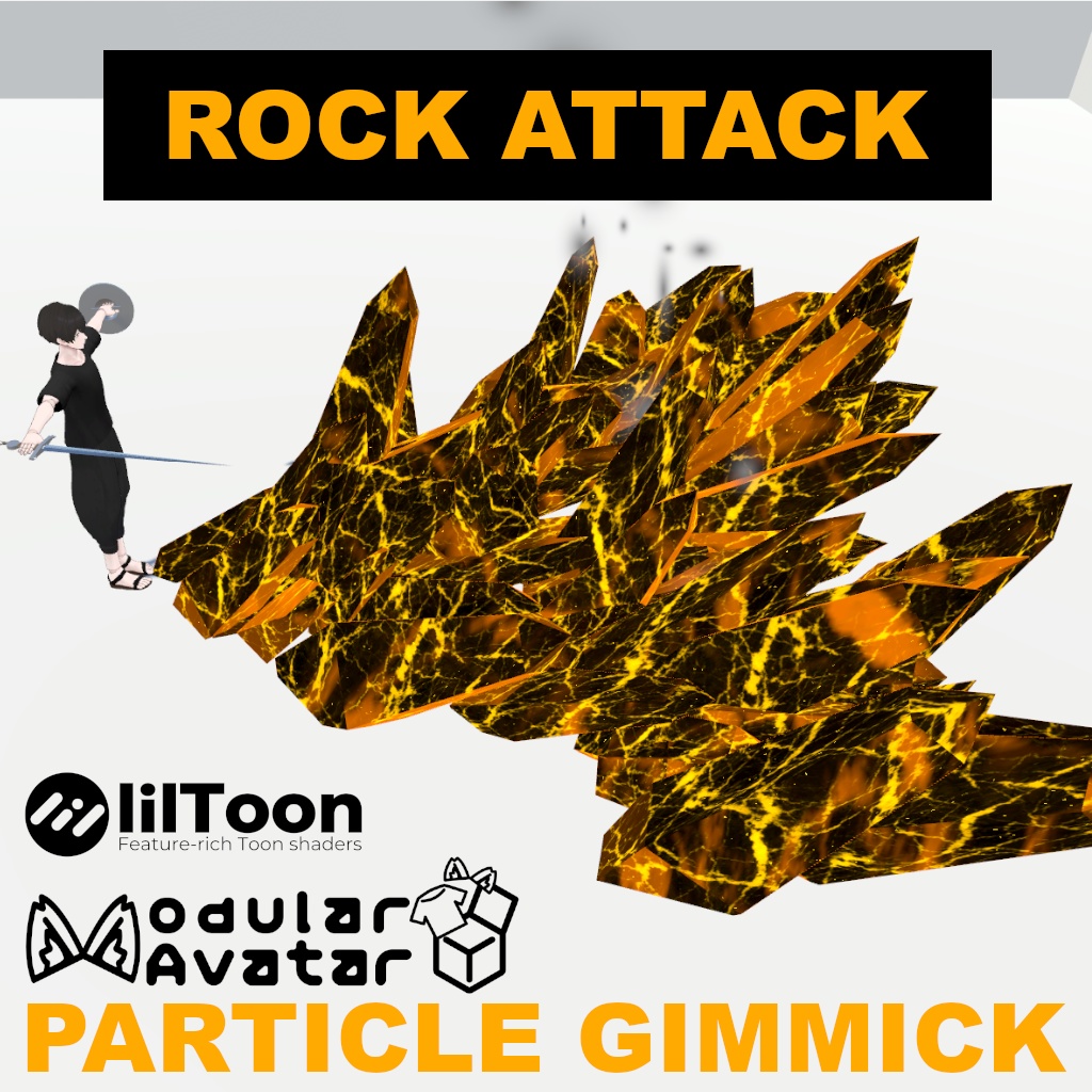 【VRChat】Rock Attack Particle Gimmick