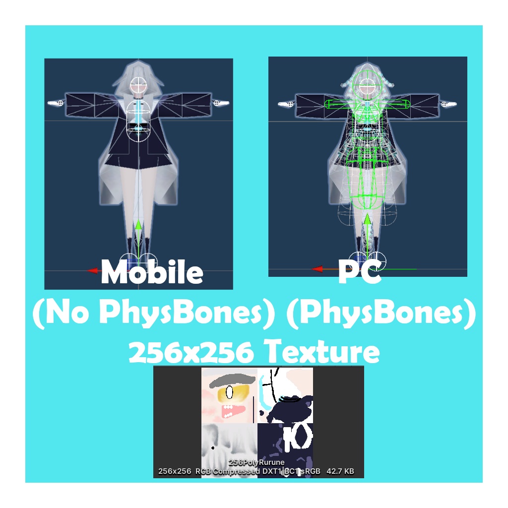 【VRChat】「256 ルルネ」　256 Rurune【3Dアバター】[3D Avatar] - Kasder's Booth - 5/5