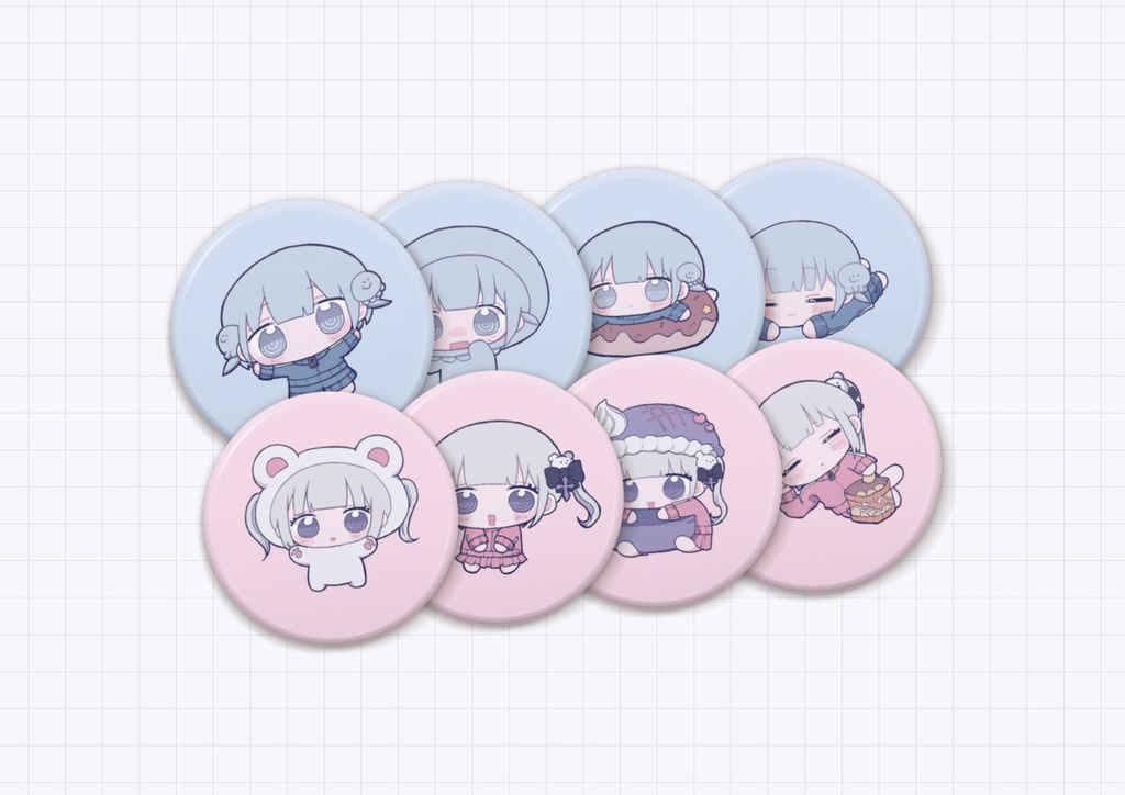 ﾕｷﾑﾗﾁｬﾝ! & をとは Pop Up Store　ランダム缶バッチ (全8種)